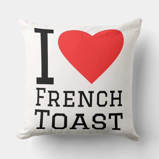Coussin I love French toast (Recto)