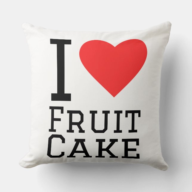 Coussin I love fruit cake  (Recto)