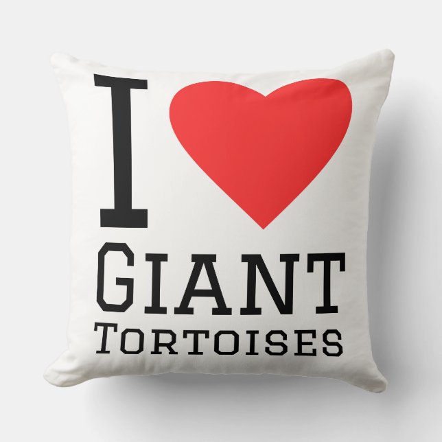 Coussin I love giant tortoise  (Recto)