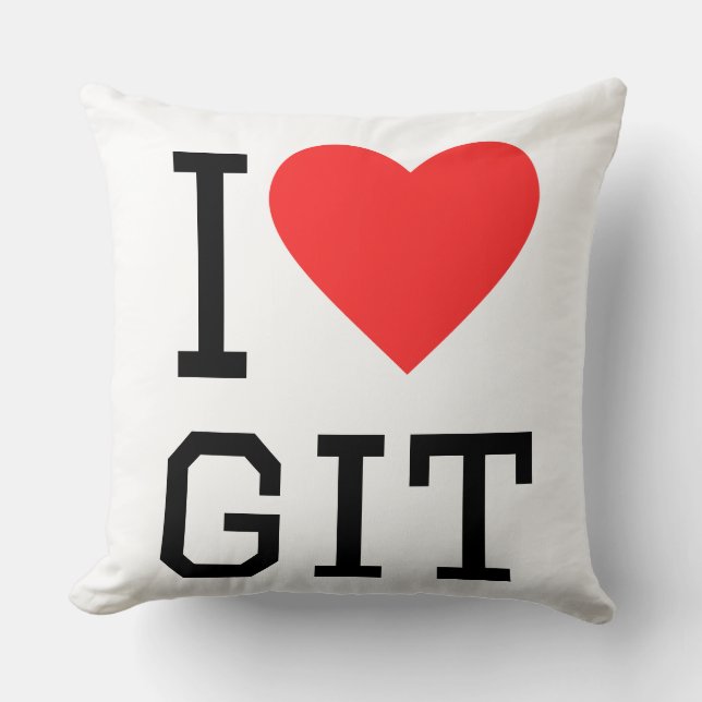 Coussin I love git (Recto)