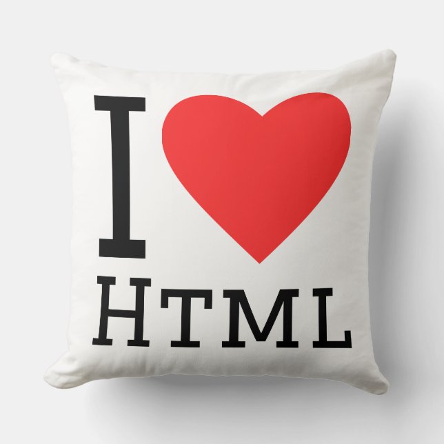Coussin I love html (Recto)