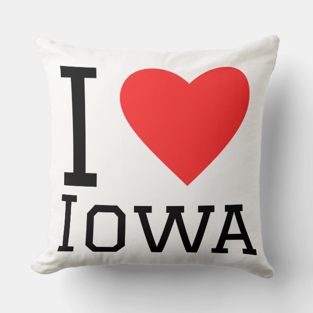 Coussin I love Iowa  (Recto)