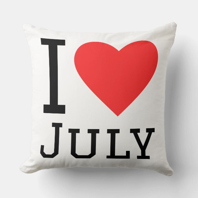 Coussin I love July (Recto)