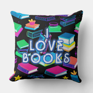 Coussin I Love Livres Colorful