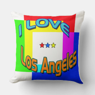 coussin "I LOVE Los Angeles Coloring 1"