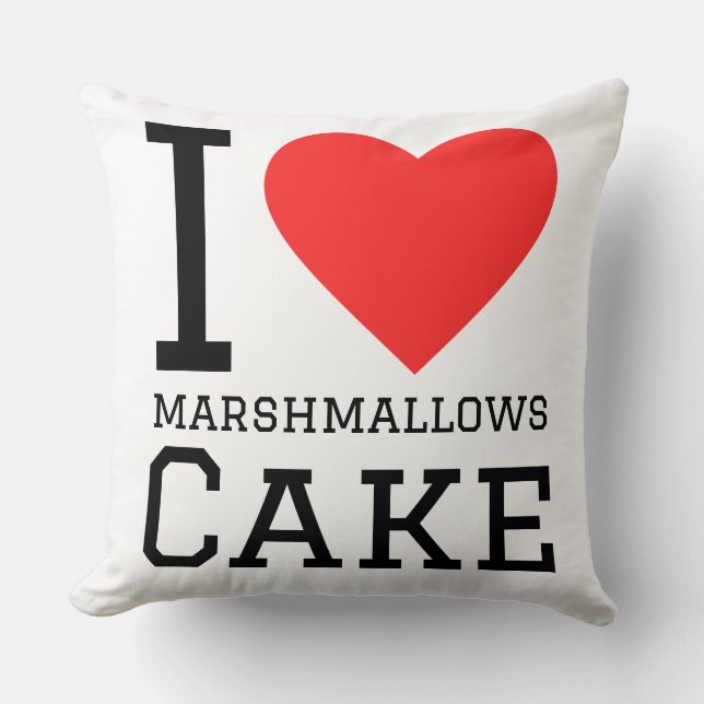 Coussin I love Marshmallow cake  (Recto)