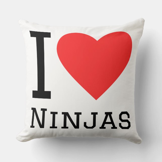 Coussin I love ninjas (Recto)