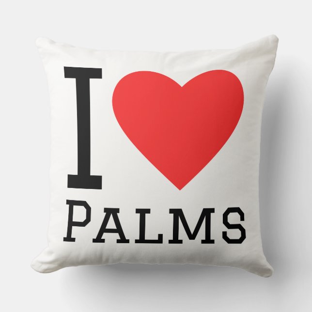 Coussin I love palms (Recto)