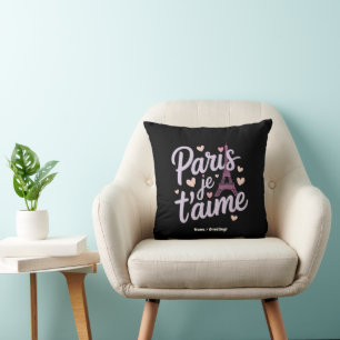 Coussin I Love Paris Je t'aime Tour Eiffel France T-shirt