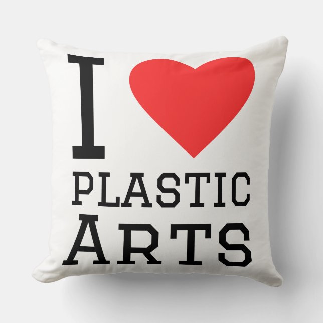 Coussin I love plastic arts  (Recto)
