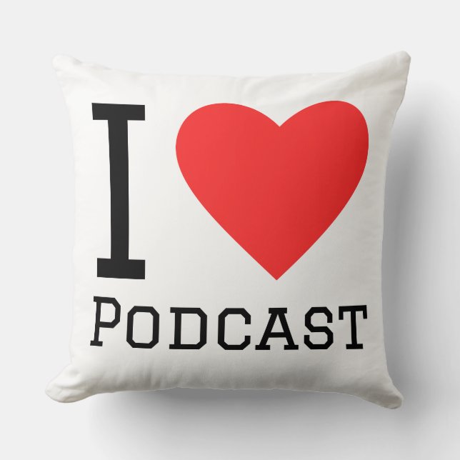Coussin I love podcast (Recto)