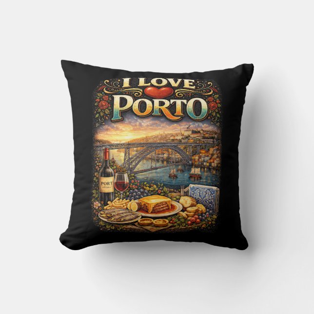 Coussin I Love Porto (Recto)