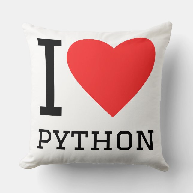 Coussin I love Python (Recto)