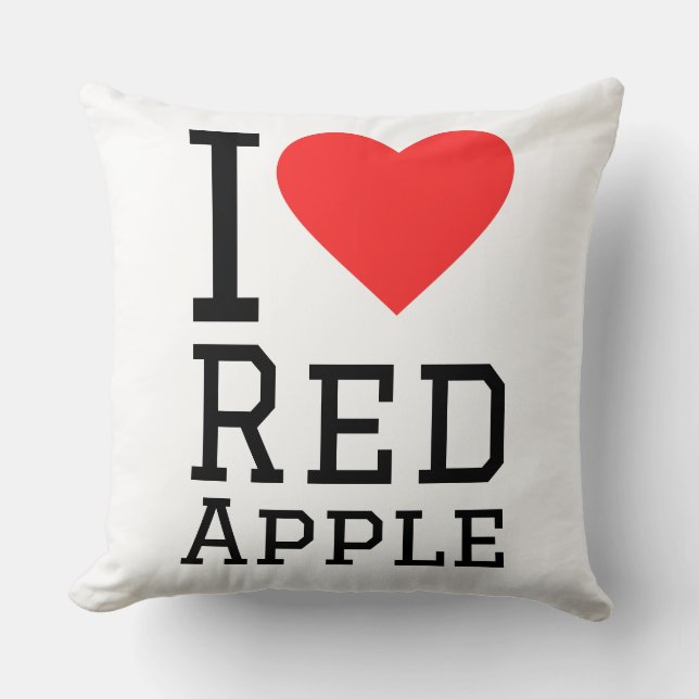 Coussin I love red apple (Recto)