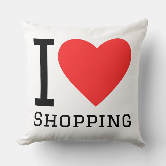 Coussin I love shopping (Recto)