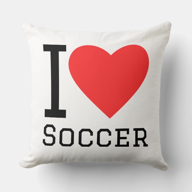 Coussin I love soccer (Recto)