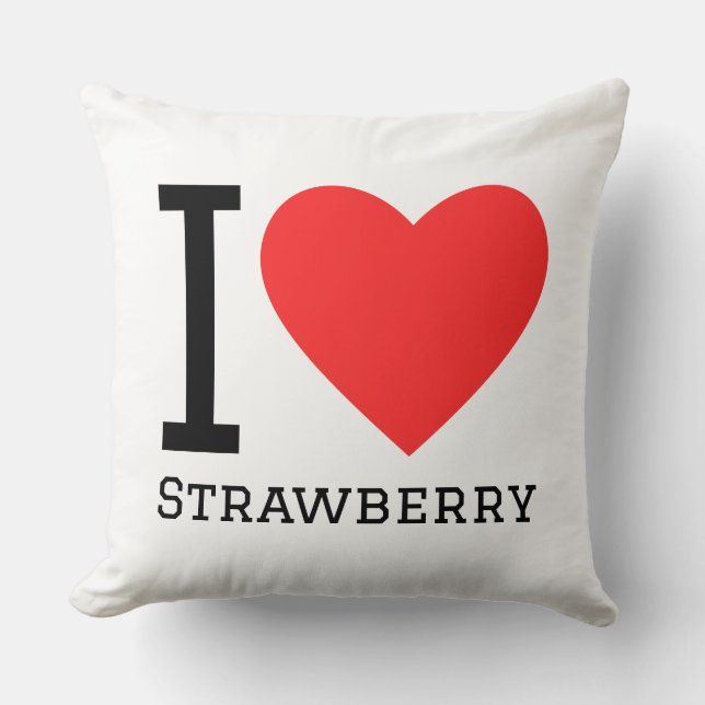 Coussin I love strawberry  (Recto)