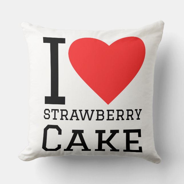Coussin I love strawberry cake  (Recto)