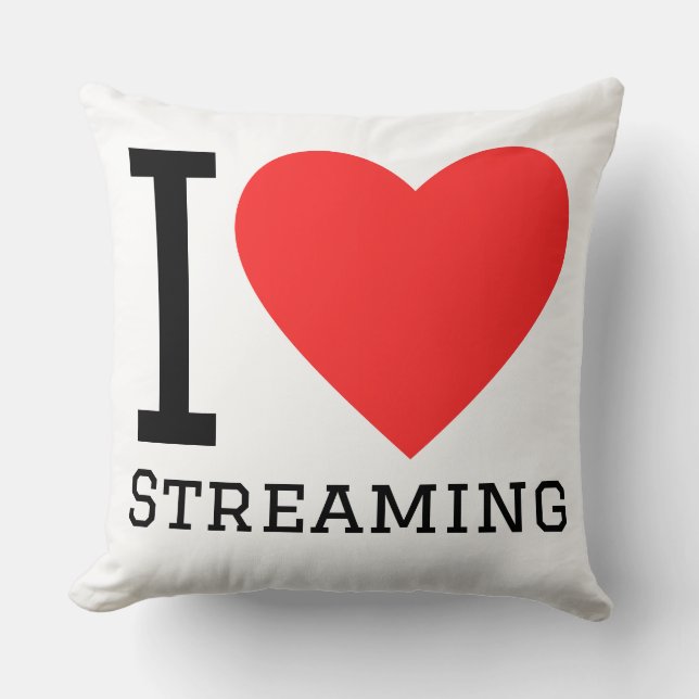 Coussin I love streaming (Recto)