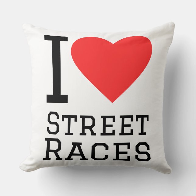 Coussin I love street races (Recto)