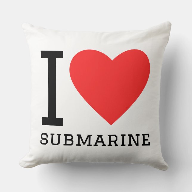 Coussin I love submarine (Recto)