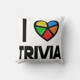 Coussin I Love Trivia Fun Epic Gamer Logo Fun