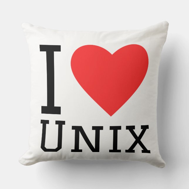 Coussin I love Unix  (Recto)