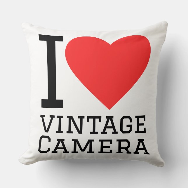 Coussin I love vintage camera  (Recto)
