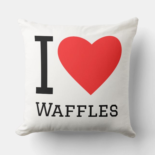 Coussin I love waffles (Recto)
