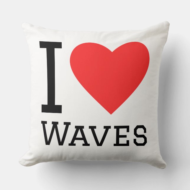 Coussin I love waves (Recto)