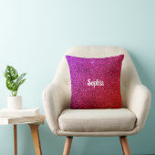 Coussin I love you chic pink glitter background Abstract (Chaise)