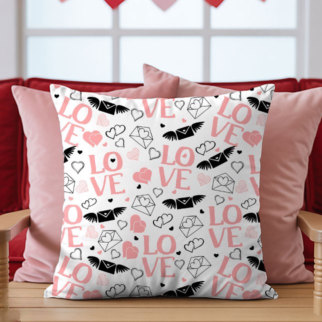 Coussin I Love You Gift Pillow Romantic Heart Sketch Desig (I Love You Gift Pillow Romantic Heart Sketch Design)