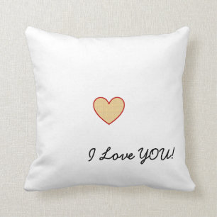 Coussin I Love You message personnalisé surprise