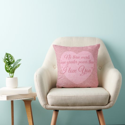 Coussin "I LOVE YOU" noms personnalisés & date jeter oreil (Chaise)