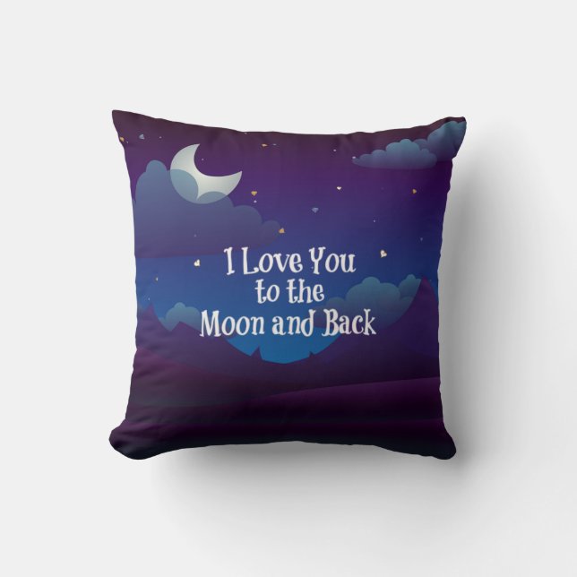 Coussin I Love You to the Moon and Back, (Recto)