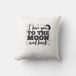 Coussin I Love You To The Moon And Back Heartfelt Minimal 