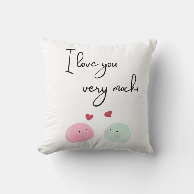 Coussin I love you very mochi (Recto)