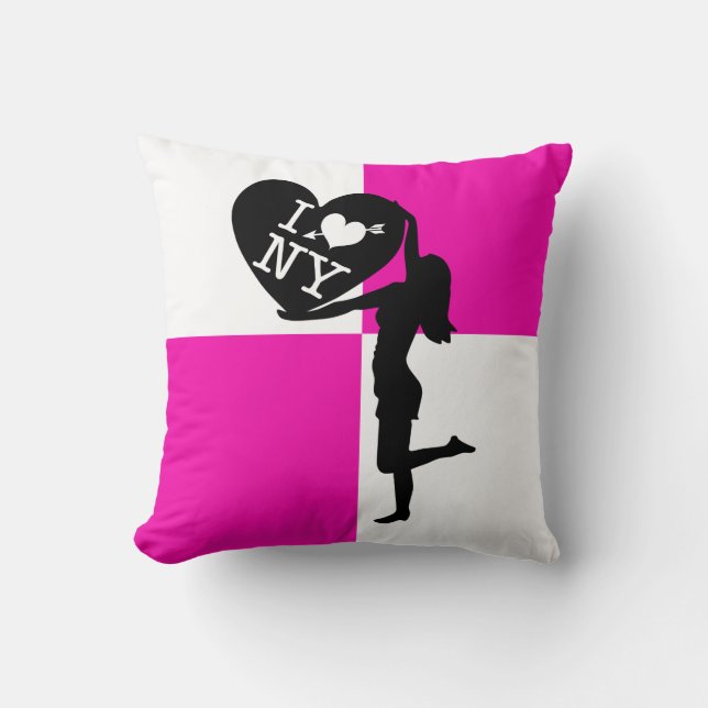 Coussin I Luv NY Design Jeu d'oreiller (Recto)