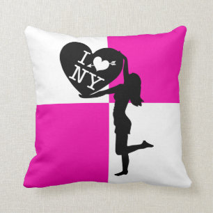 Coussin I Luv NY Design Jeu d'oreiller