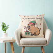 Coussin I’m Just Here for the Presents | Cute Capybara Chr (Chaise)