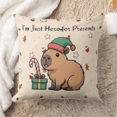 Coussin I’m Just Here for the Presents | Cute Capybara Chr (Couverture)