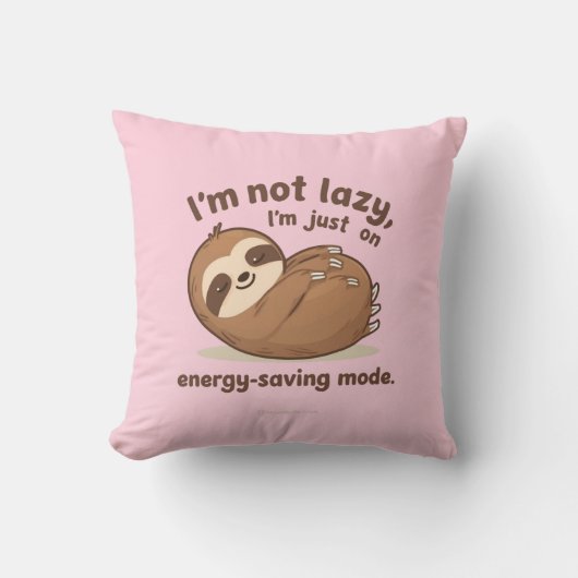 Coussin I’m Not Lazy I’m Just on Energy Saving Mode Pillow (Recto)
