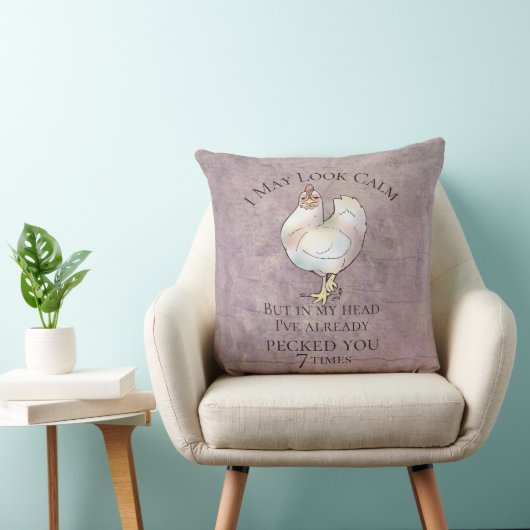 Coussin "I May Look Calm" (Chaise)