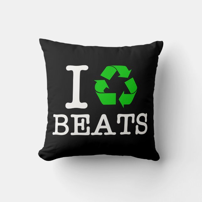 Coussin I Recycle Les Beats (Recto)