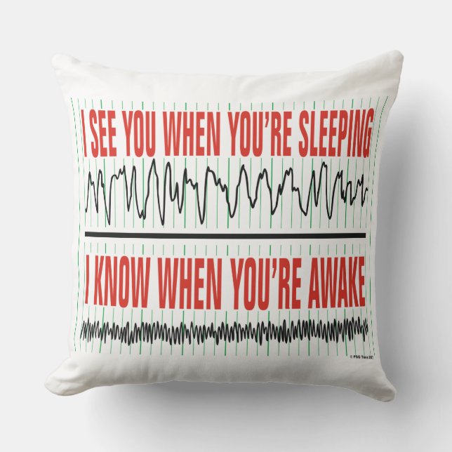 Coussin I See You When You're Sleeping Throw Pillow (Recto)