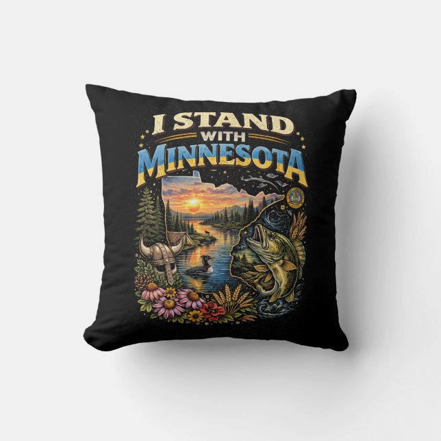 Coussin I Stand With Minnesota (Recto)