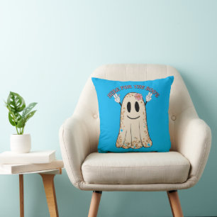 Coussin ICI POUR LE drôle de fantôme éffrayant d'halloween