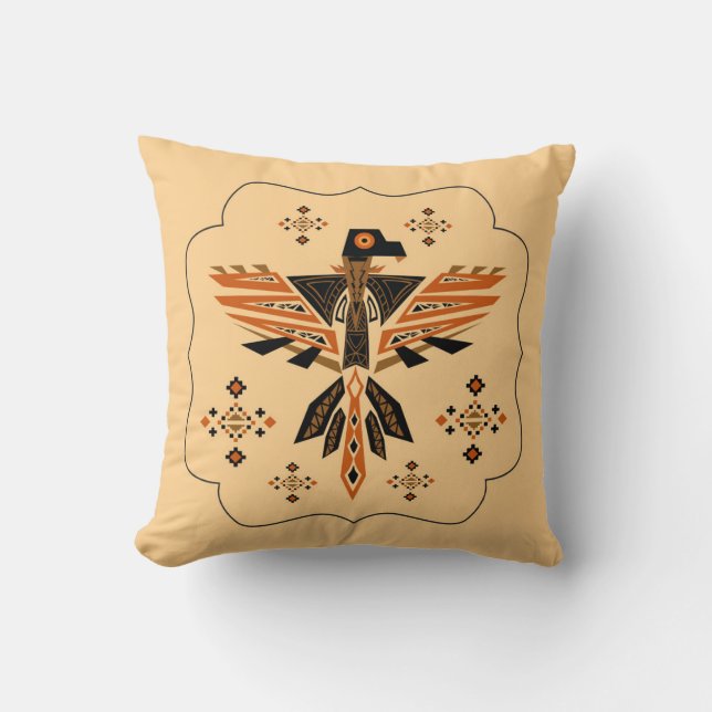 Coussin Icône d'aigle encadré (Recto)
