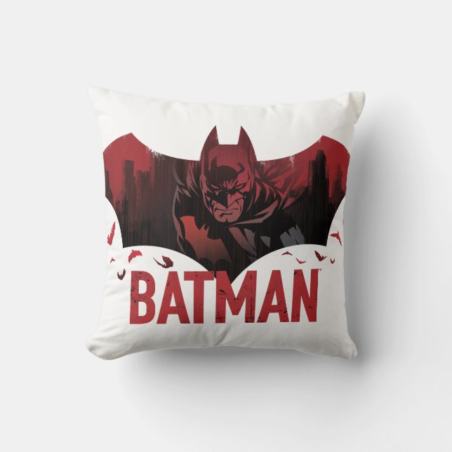 Coussin Icône gotham de Batman Crimson (Recto)