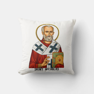 Coussin icône orthodoxe serbe des saints Nicolas
